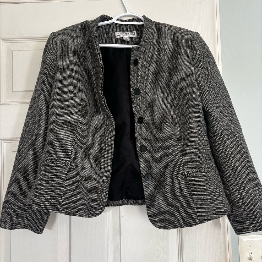 Dress Barn Black Textured Blazer